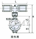 气动活塞调节蝶阀 结构图2