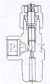 QF-2D 型针形式氧气瓶阀 外形尺寸图