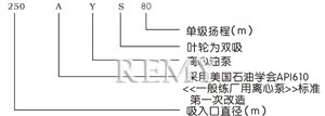 AY型单级、两级离心油泵 型号意义1