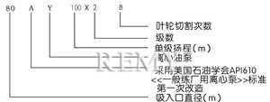 AY型单级、两级离心油泵 型号意义2