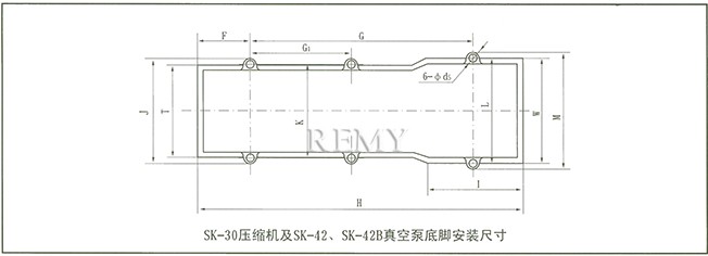 SK真空泵 外形及安装尺寸图5