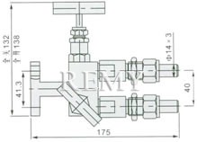 EN5-15 1151型一体化二阀组 外形尺寸图